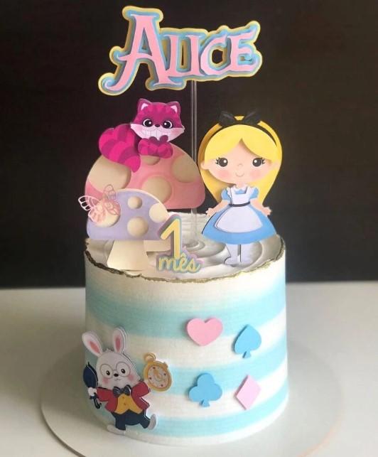 Arquivo de Corte Topo de Bolo - Alice