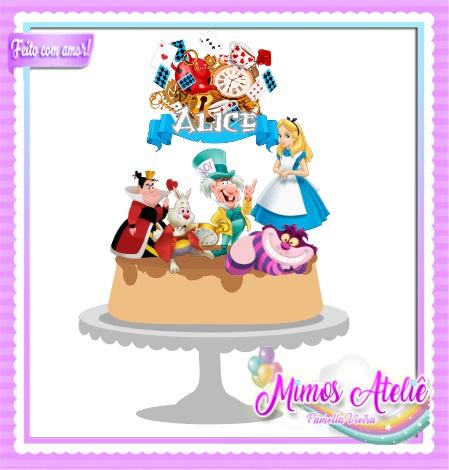 Arquivo de Corte Topo de Bolo - Alice