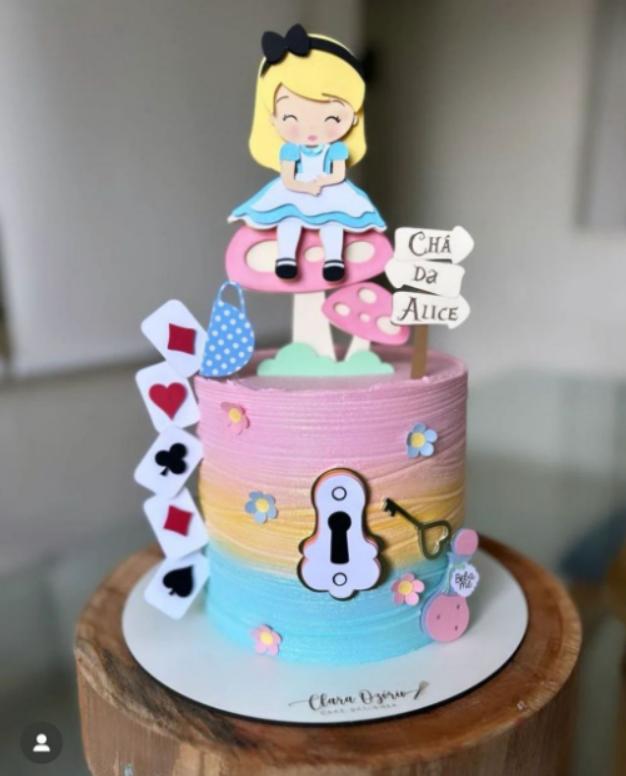 Arquivo de Corte Topo de Bolo - Alice