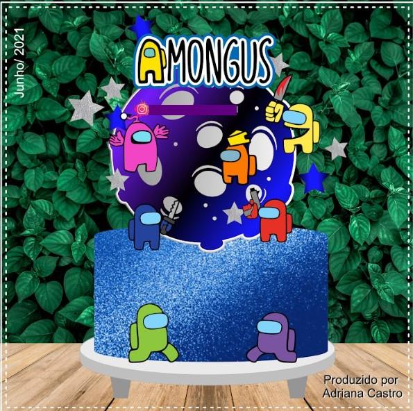 Arquivo de Corte Topo de Bolo - Among Us