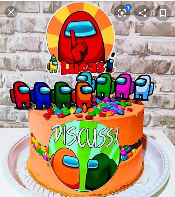 Arquivo de Corte Topo de Bolo - Among Us