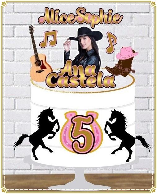 Arquivo de Corte Topo de Bolo - Ana Castela