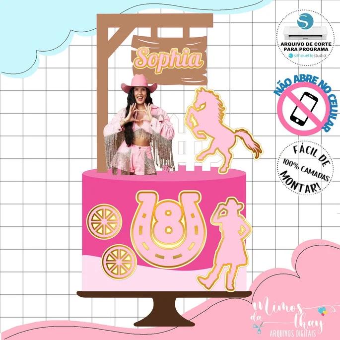 Arquivo de Corte Topo de Bolo - Ana Castela