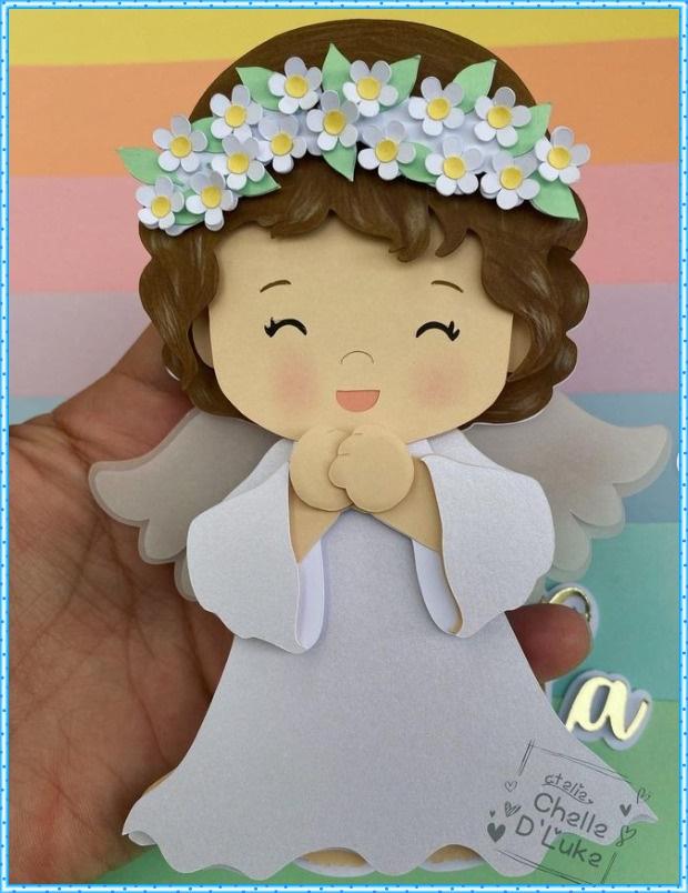 Arquivo de Corte Topo de Bolo - Anjinho