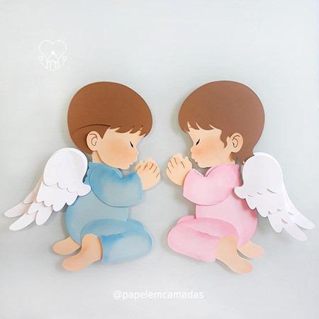 Arquivo de Corte Topo de Bolo - Anjinho