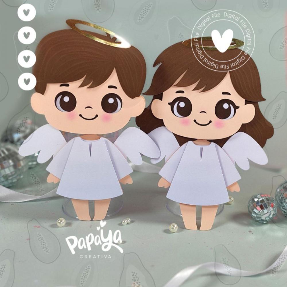 Arquivo de Corte Topo de Bolo - Anjinho