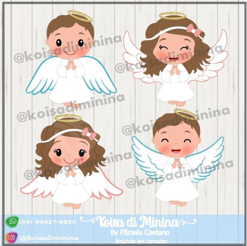 Arquivo de Corte Topo de Bolo - Anjinho