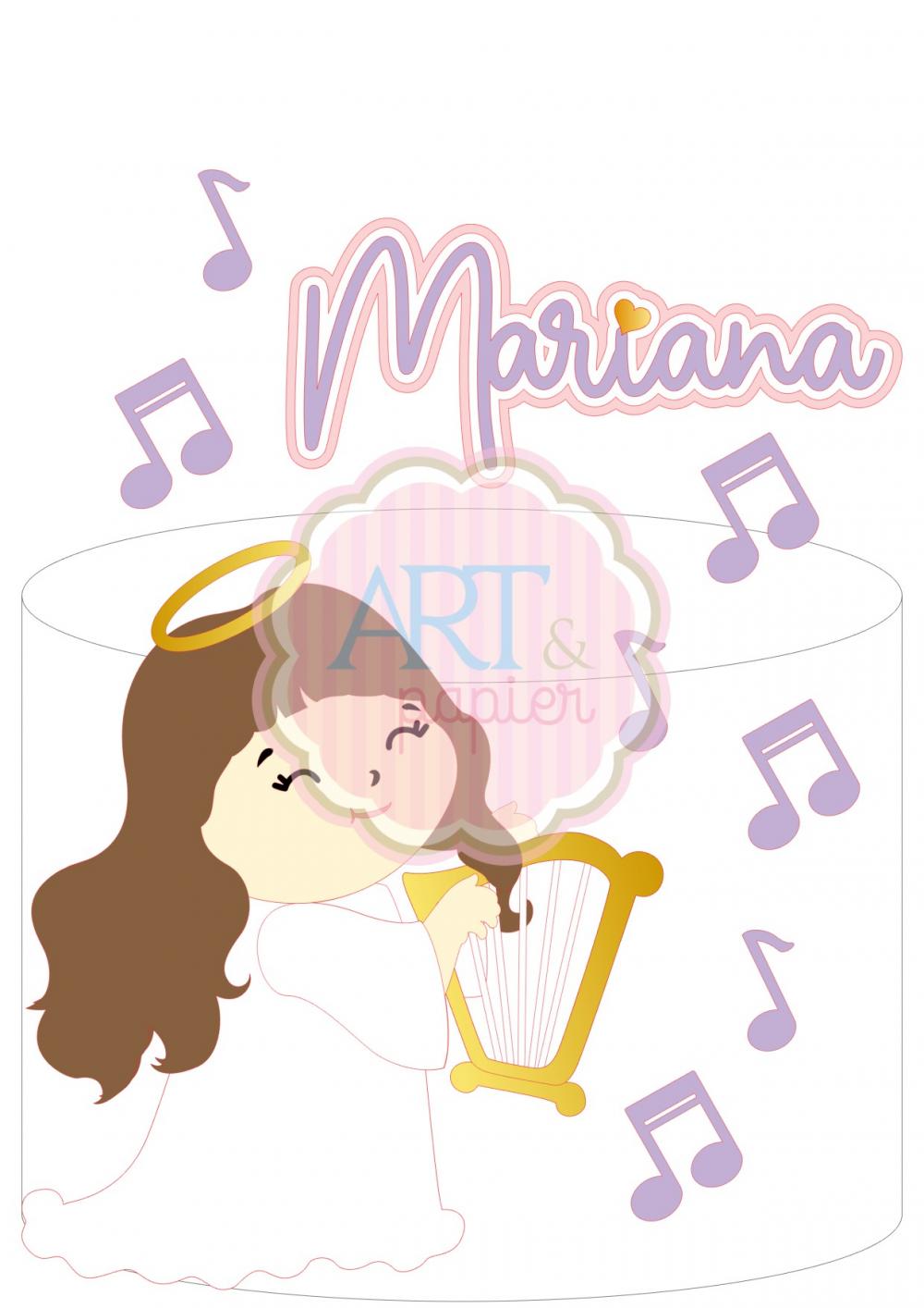 Arquivo de Corte Topo de Bolo - Anjinho