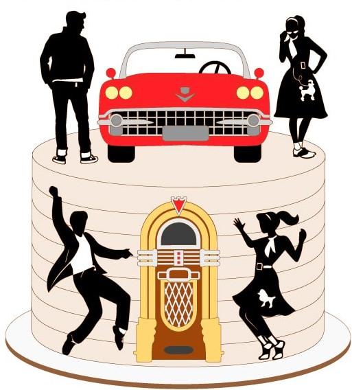 Arquivo de Corte Topo de Bolo - Anos 60