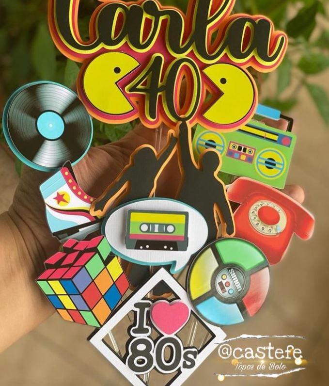 Arquivo de Corte Topo de Bolo - Anos 80