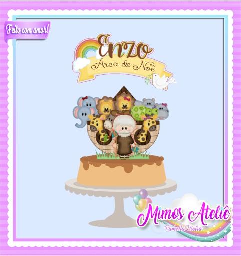 Arquivo de Corte Topo de Bolo - Arca de Nóe