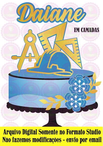 Arquivo de Corte Topo de Bolo - Arlequina