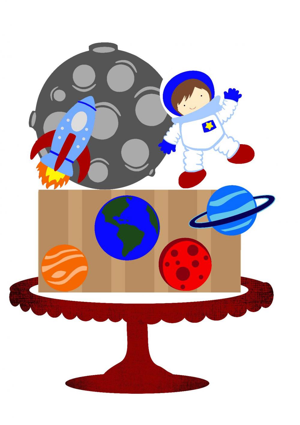 Arquivo de Corte Topo de Bolo - Astronauta