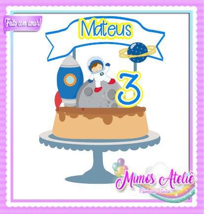 Arquivo de Corte Topo de Bolo - Astronauta