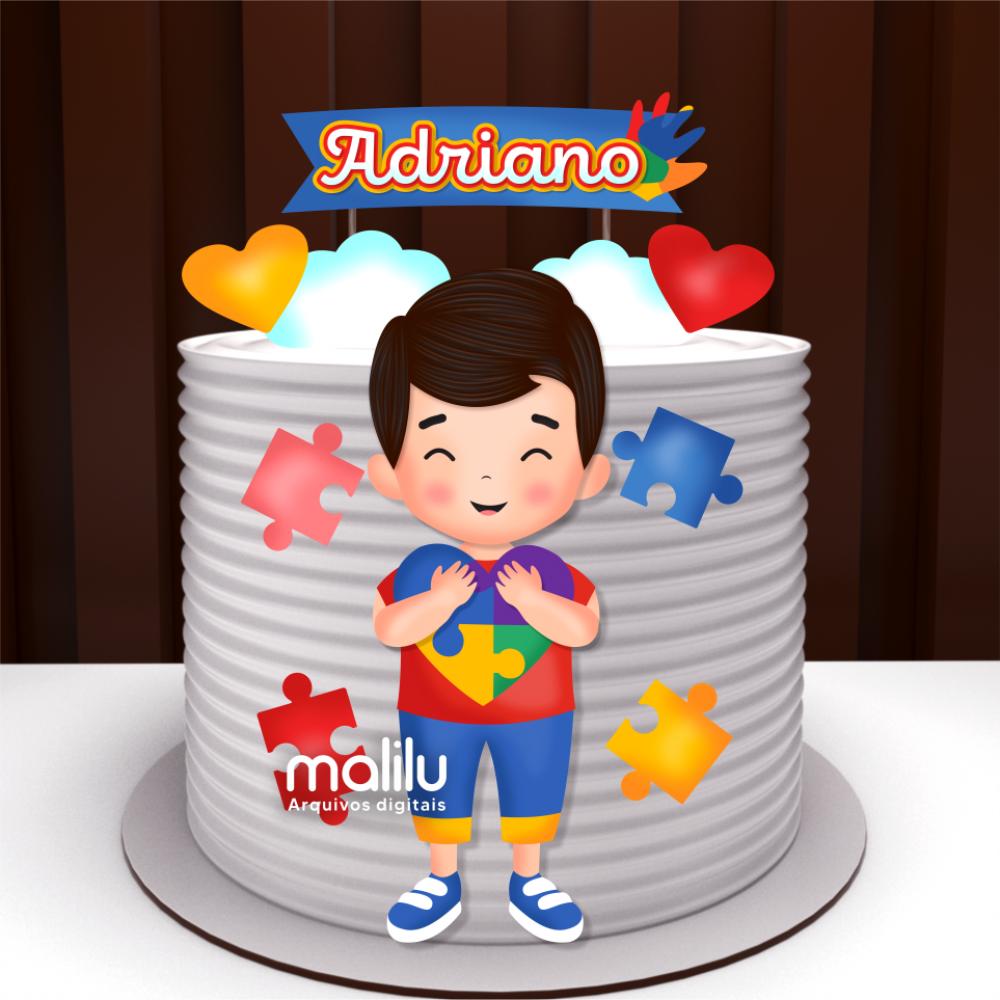 Arquivo de Corte Topo de Bolo - Autismo