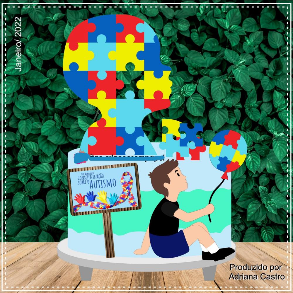 Arquivo de Corte Topo de Bolo - Autismo