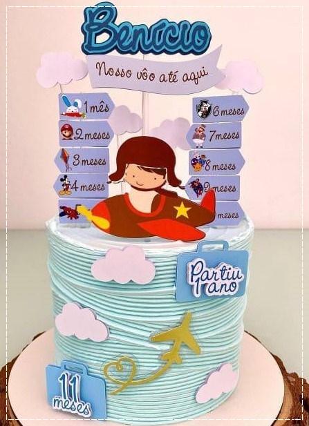 Arquivo de Corte Topo de Bolo - Aviador