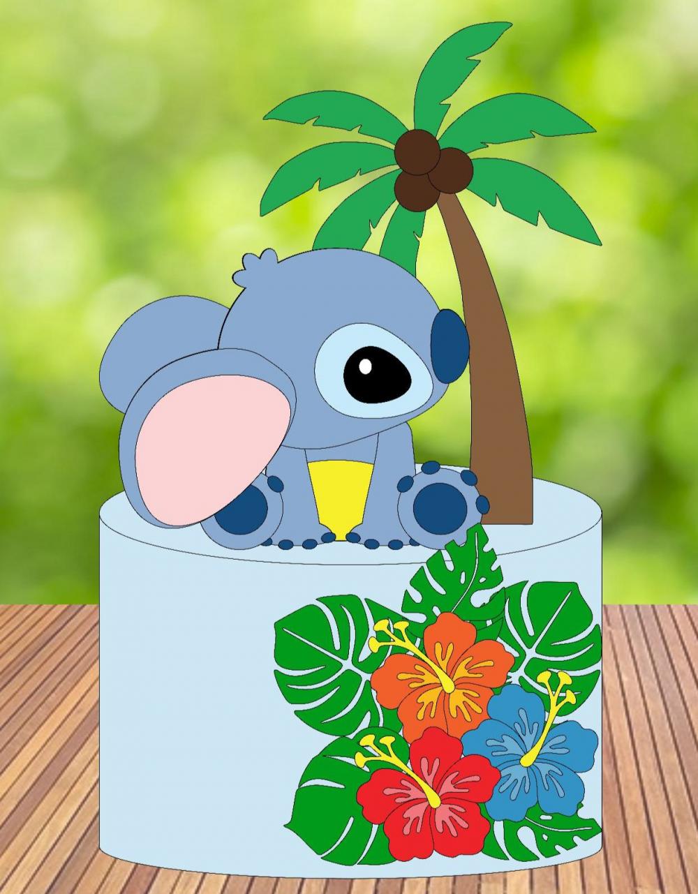 Arquivo de Corte Topo de Bolo - Lilo e Stich