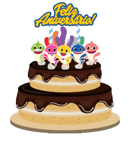 Arquivo de Corte Topo de Bolo - Baby Shark