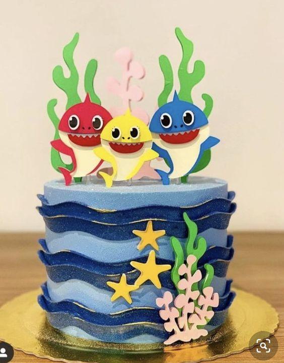 Arquivo de Corte Topo de Bolo - Baby Shark