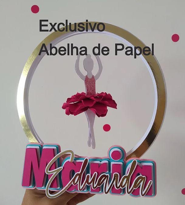 Arquivo de Corte Topo de Bolo - Bailarina