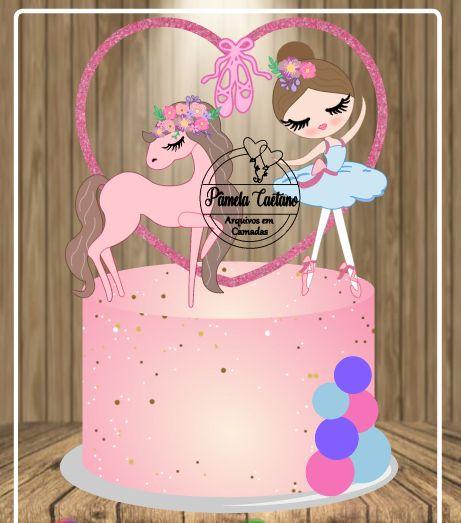 Arquivo de Corte Topo de Bolo - Bailarina