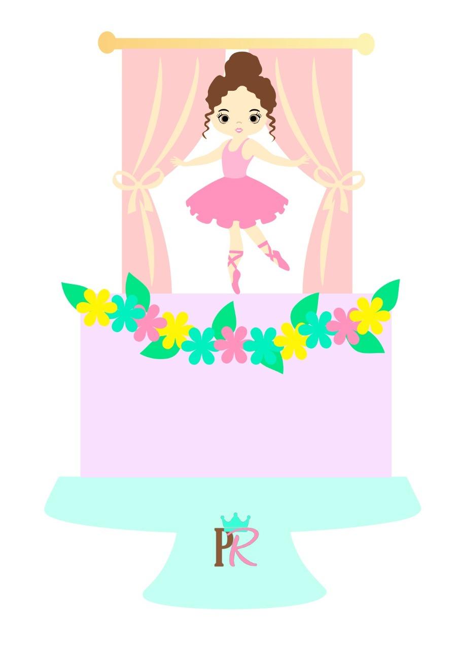 Arquivo de Corte Topo de Bolo - Bailarina