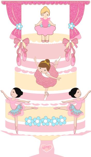 Arquivo de Corte Topo de Bolo - Bailarina