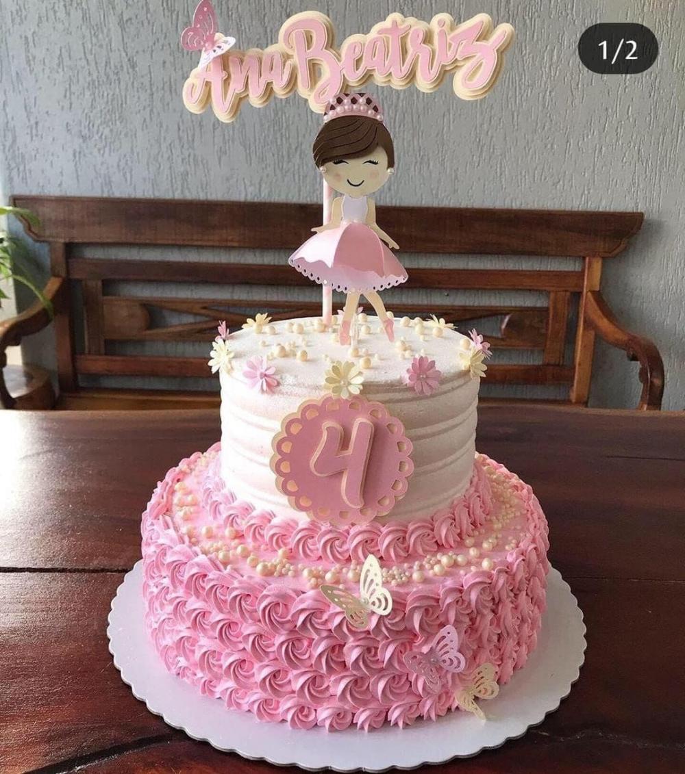 Arquivo de Corte Topo de Bolo - Bailarina