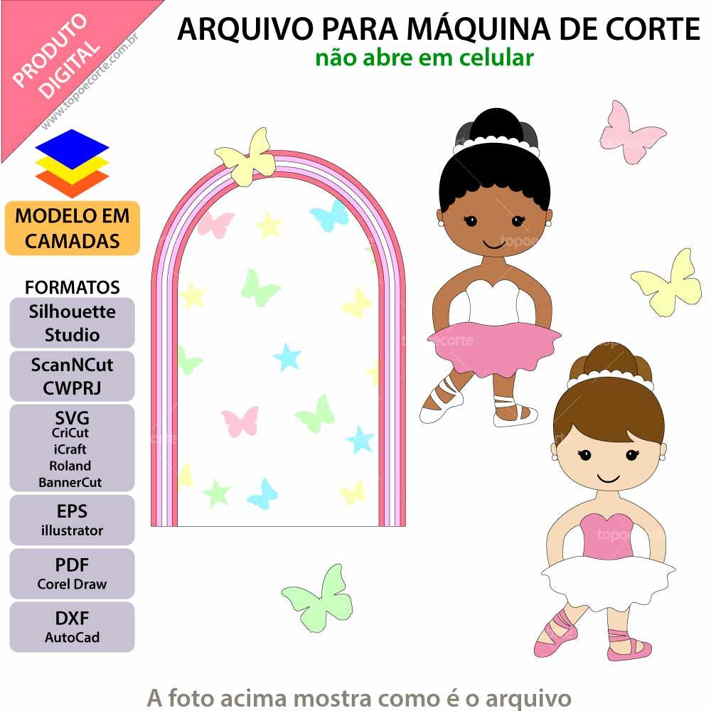 Arquivo de Corte Topo de Bolo - Bailarina