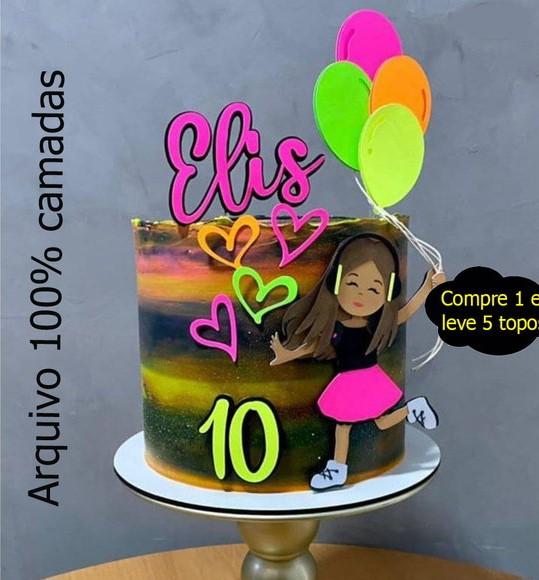 Arquivo de Corte Topo de Bolo - Balão