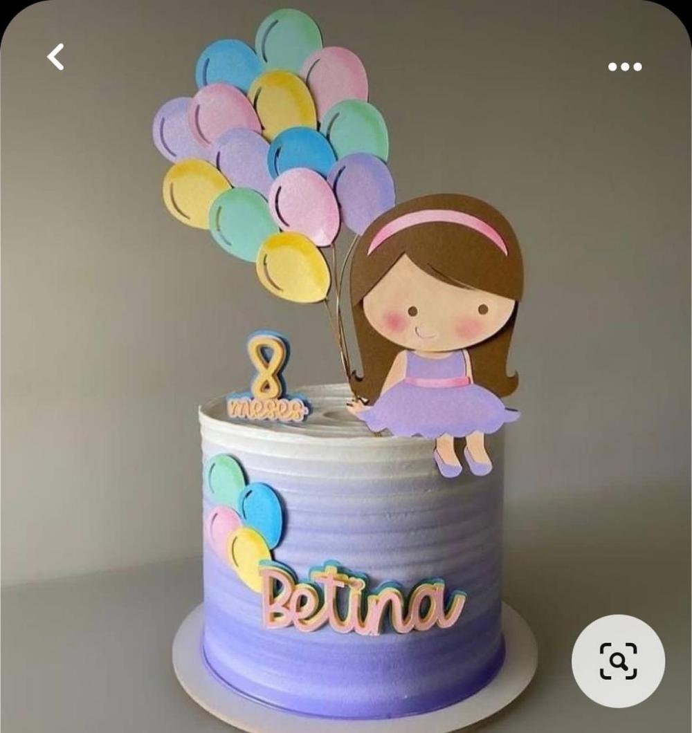 Arquivo de Corte Topo de Bolo - Balão