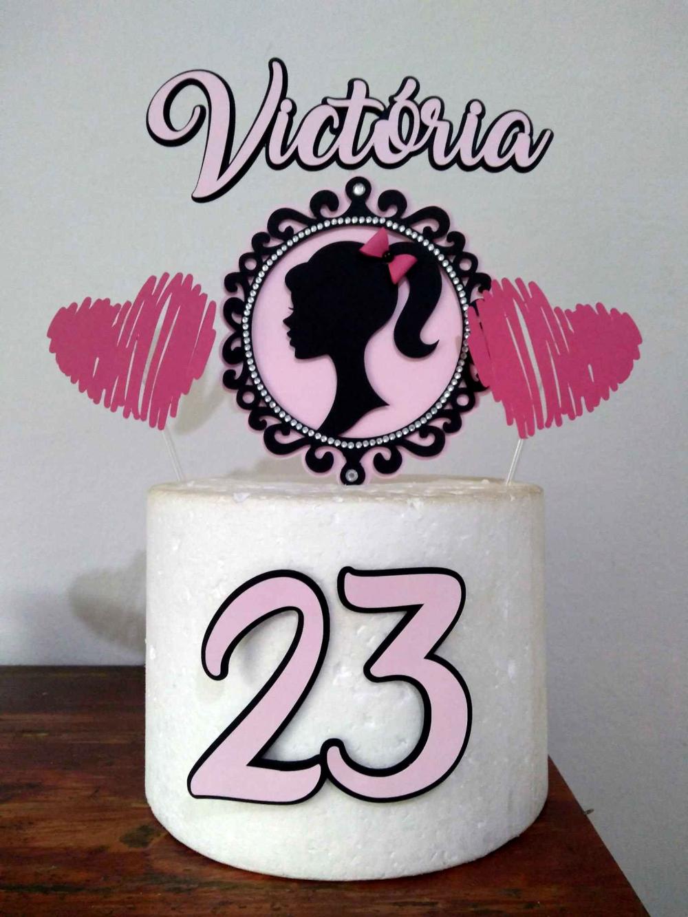 Arquivo de Corte Topo de Bolo - Barbie