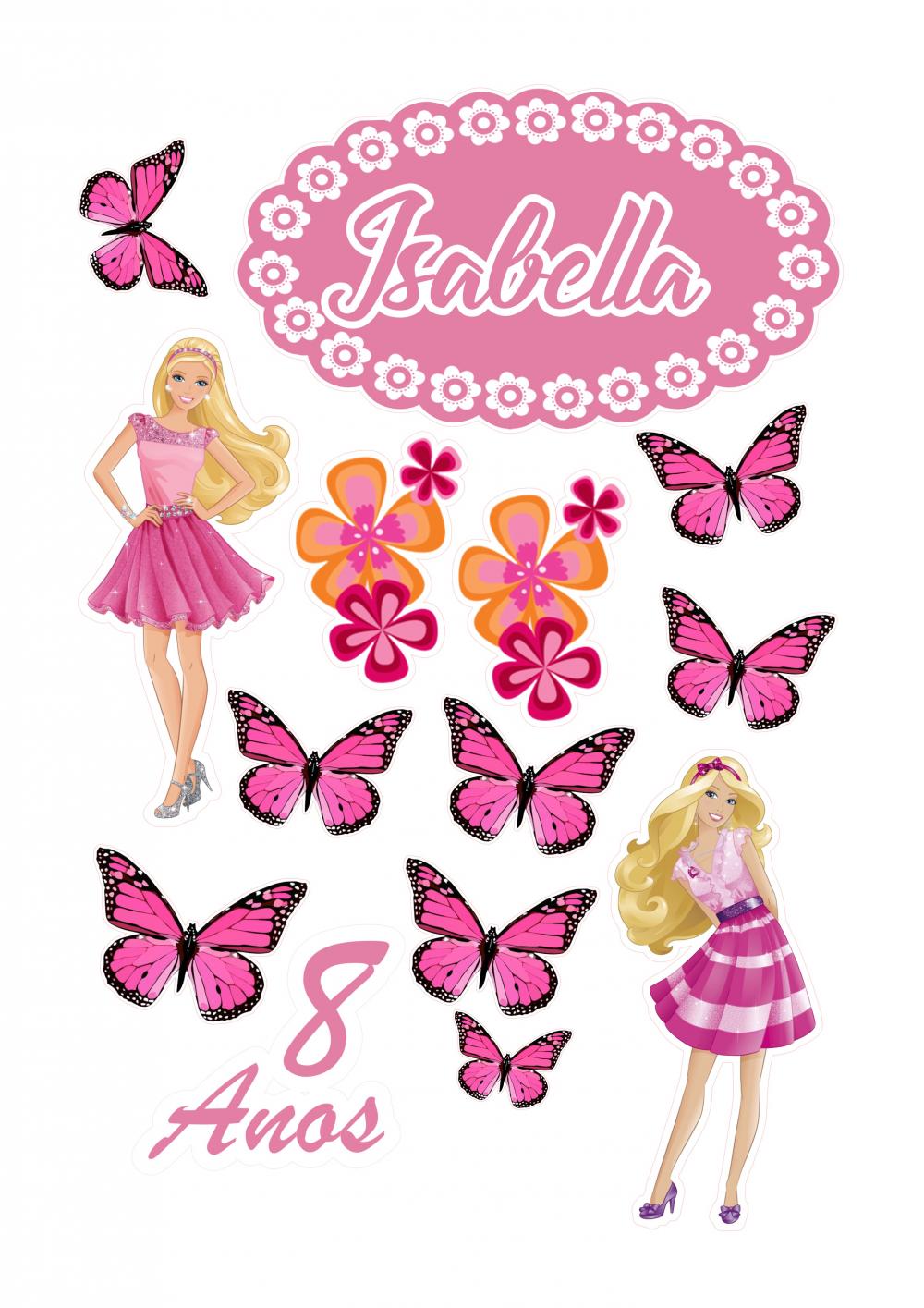 Arquivo de Corte Topo de Bolo - Barbie