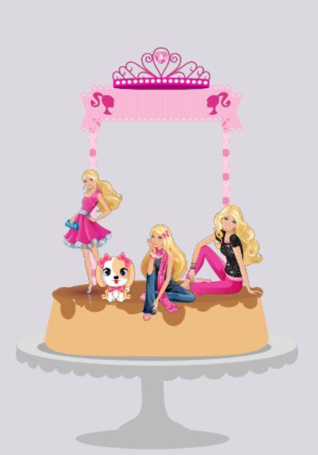 Arquivo de Corte Topo de Bolo - Barbie