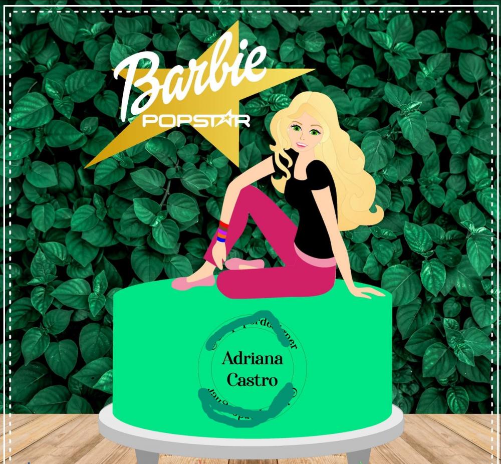 Arquivo de Corte Topo de Bolo - Barbie