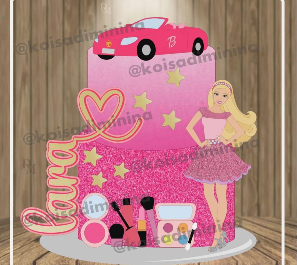 Arquivo de Corte Topo de Bolo - Barbie