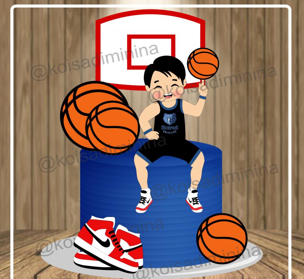 Arquivo de Corte Topo de Bolo - Basquete