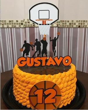 Arquivo de Corte Topo de Bolo - Basquete