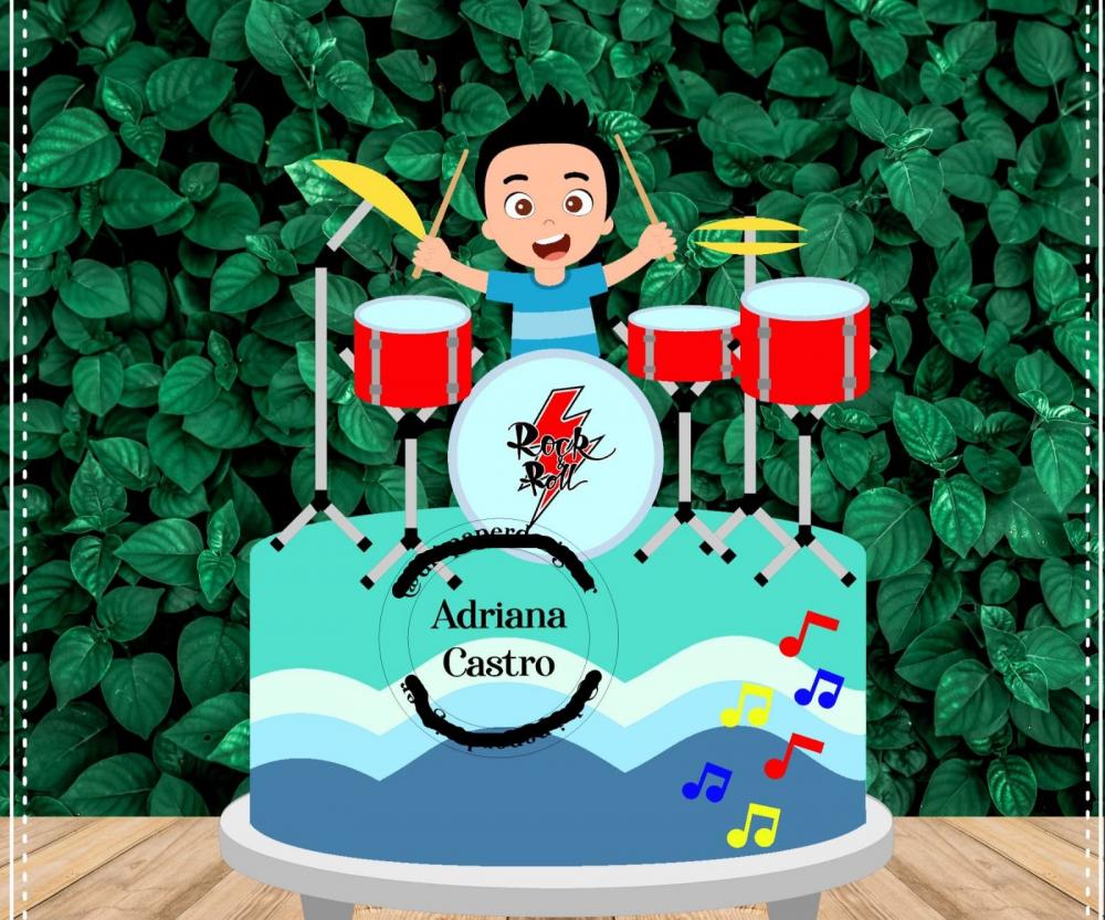 Arquivo de Corte Topo de Bolo - Bateria