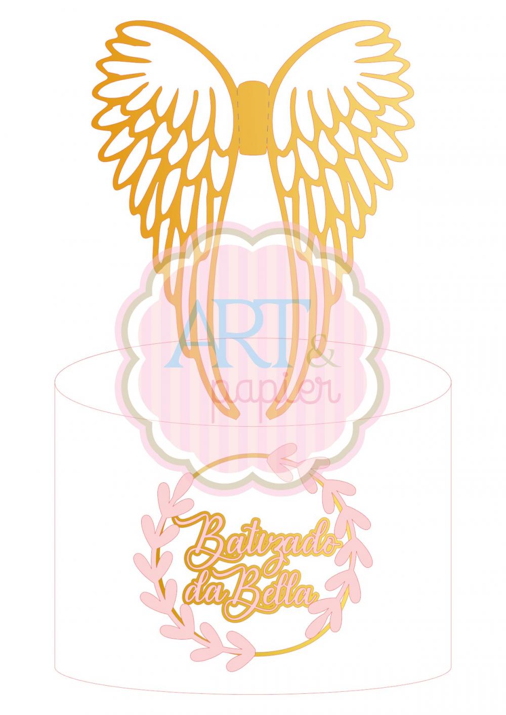 Arquivo de Corte Topo de Bolo - Batizado