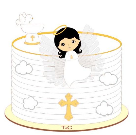 Arquivo de Corte Topo de Bolo - Batizado