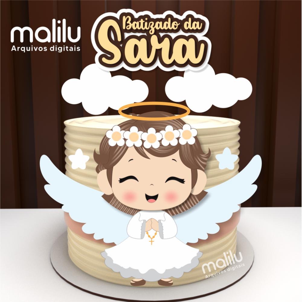 Arquivo de Corte Topo de Bolo - Batizado