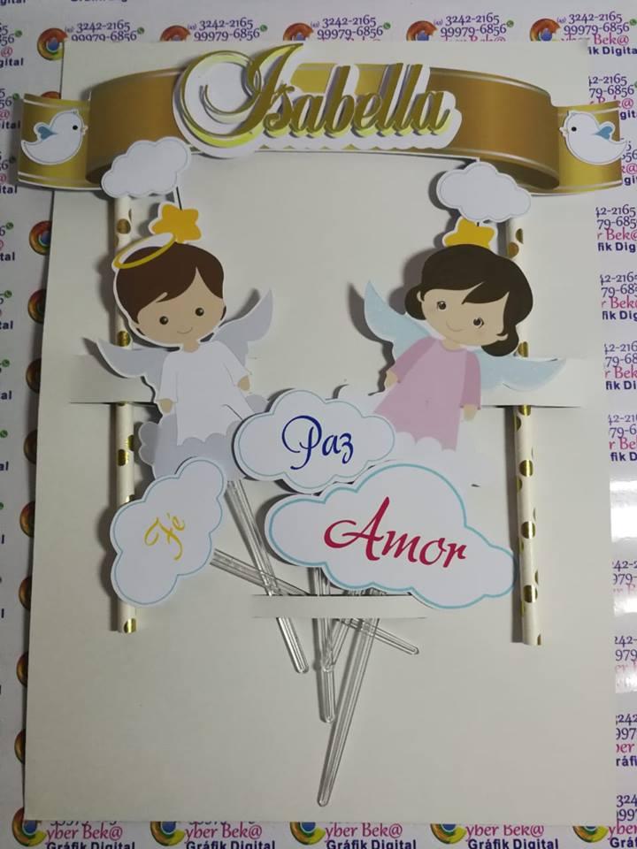 Arquivo de Corte Topo de Bolo - Batizado