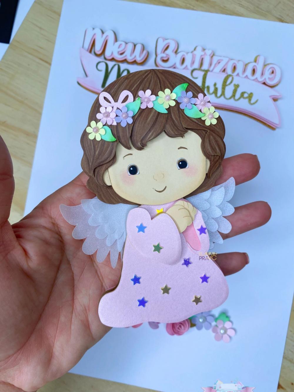 Arquivo de Corte Topo de Bolo - Batizado