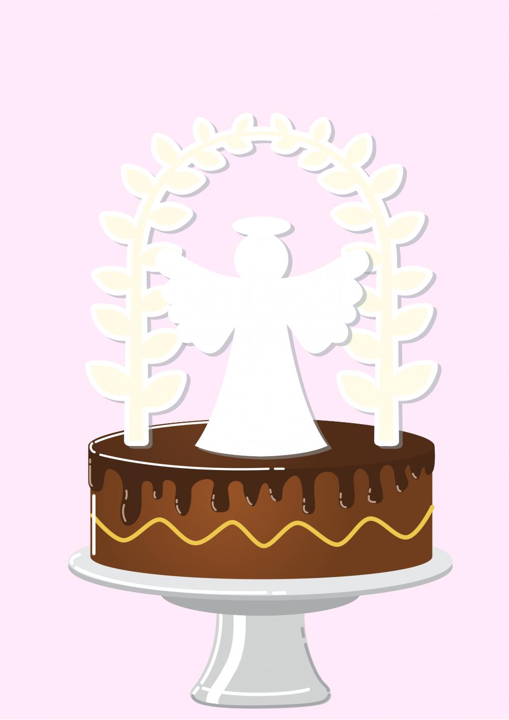 Arquivo de Corte Topo de Bolo - Batizado