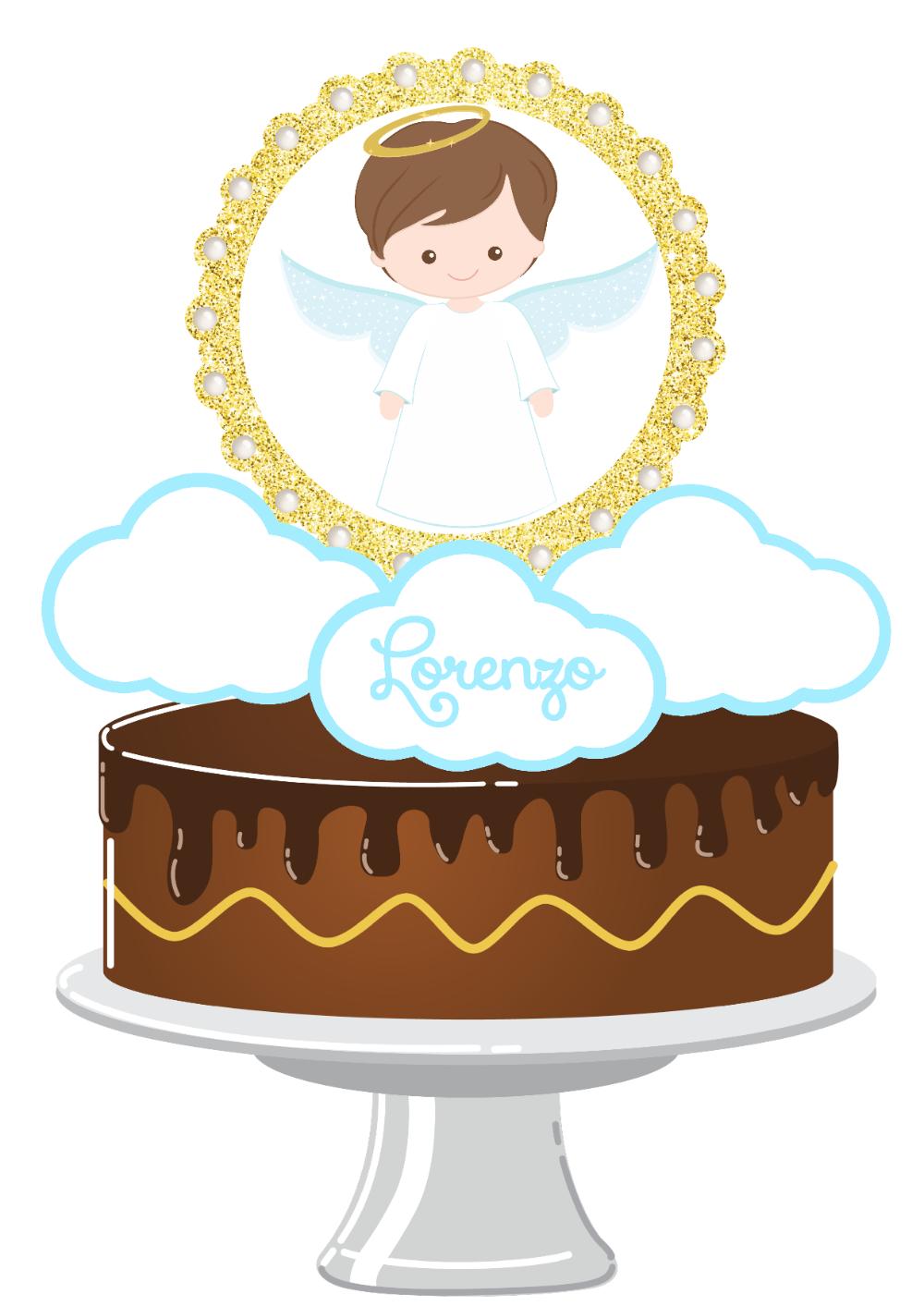 Arquivo de Corte Topo de Bolo - Batizado