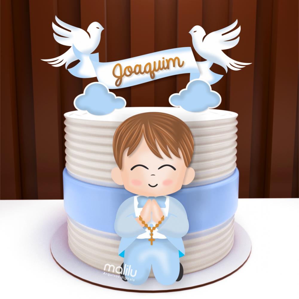 Arquivo de Corte Topo de Bolo - Batizado