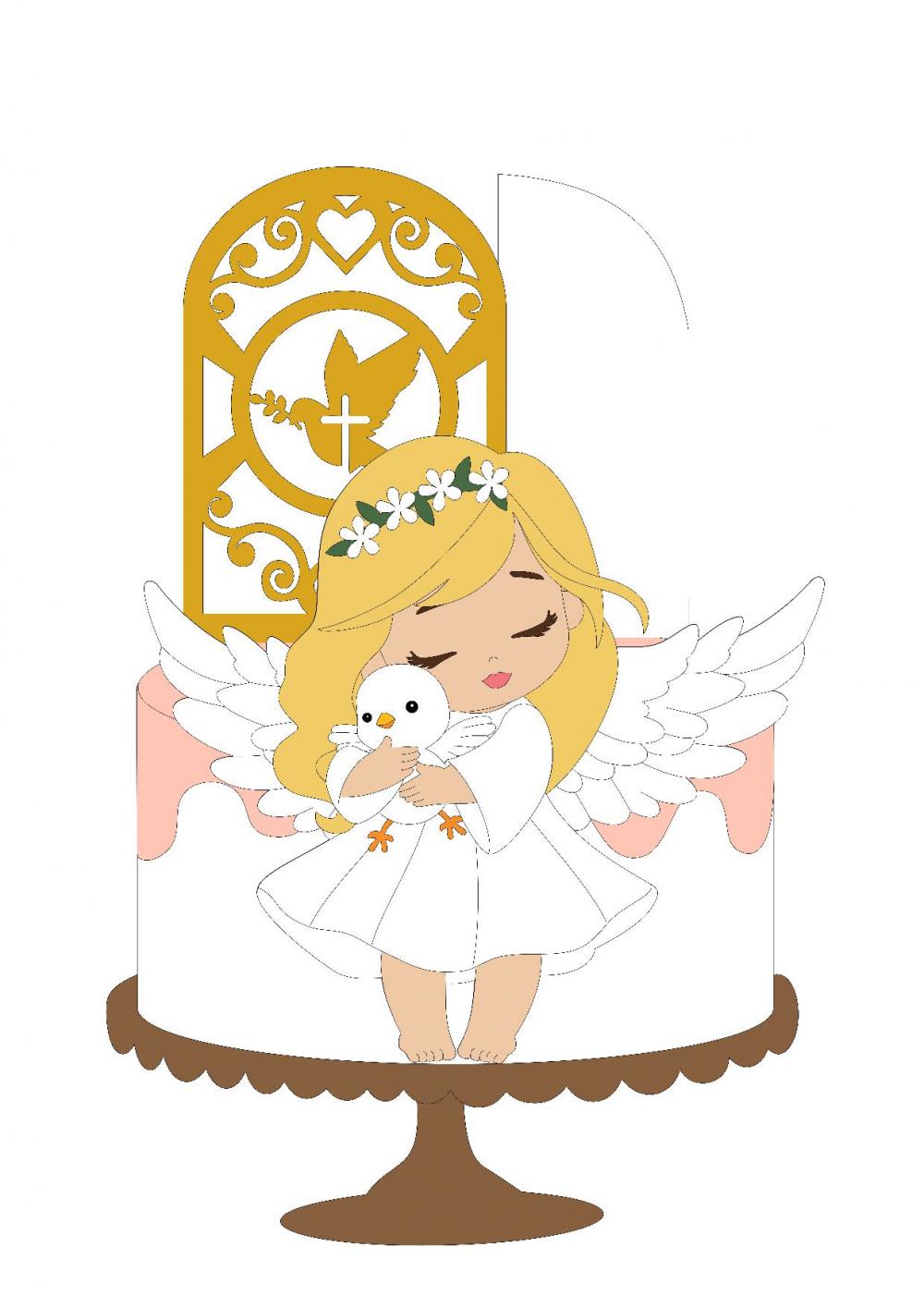 Arquivo de Corte Topo de Bolo - Batizado