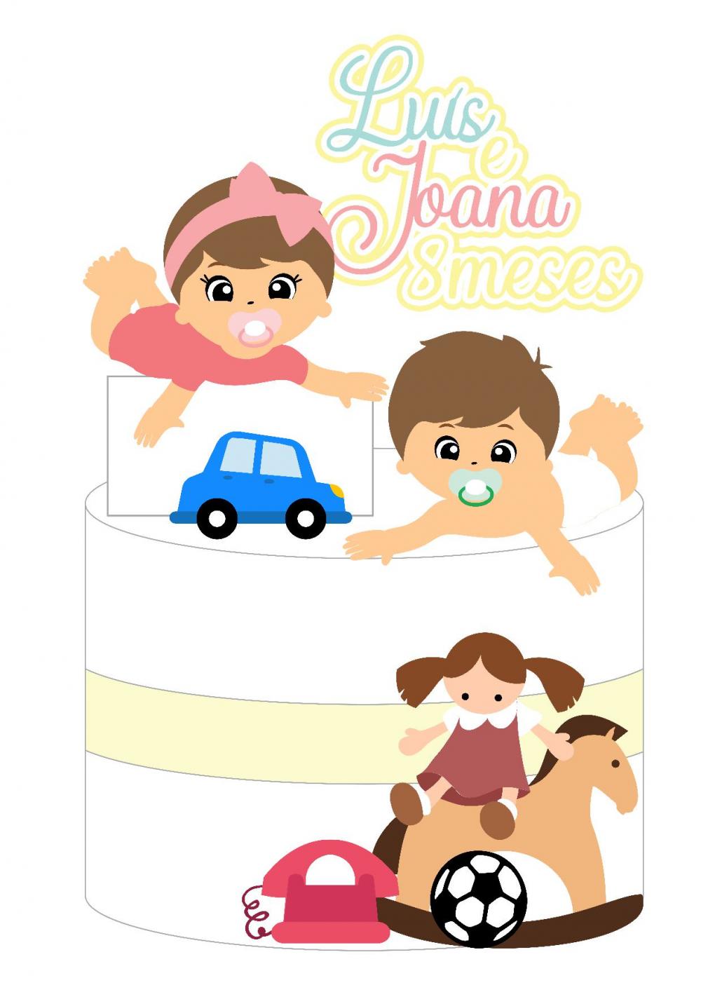 Arquivo de Corte Topo de Bolo - Bebê